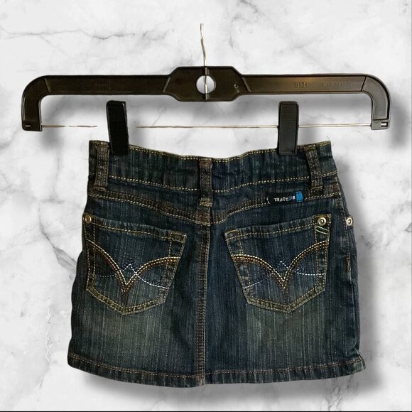 Tractor Girls Size 5 Faded Denim Blue Skirt With Front & Back Pockets - Picture 9 of 9